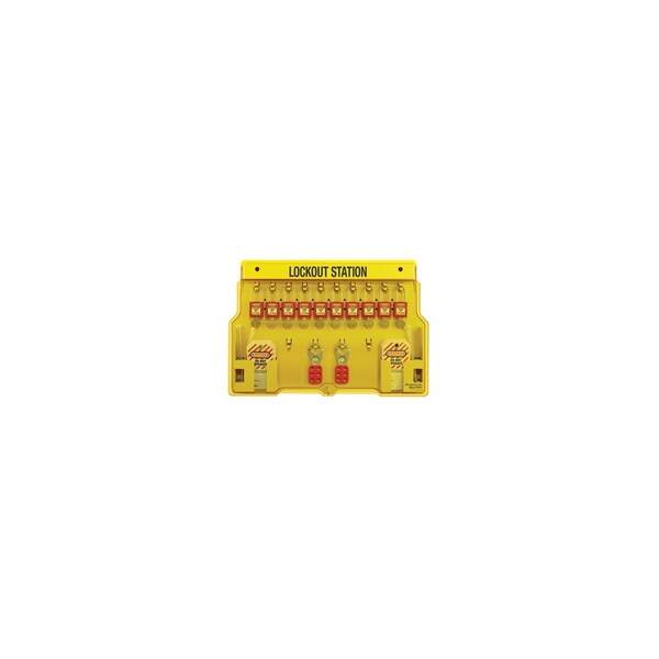 Master Lock Company 10-LOCK PADLOCK STATION, ZENEX THERMOPLASTIC PADLOCKS, 1483BP410